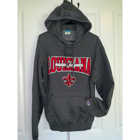 Louisiana Ragin Cajuns Logo Gray hoodie size Medium - Picture 2 of 6